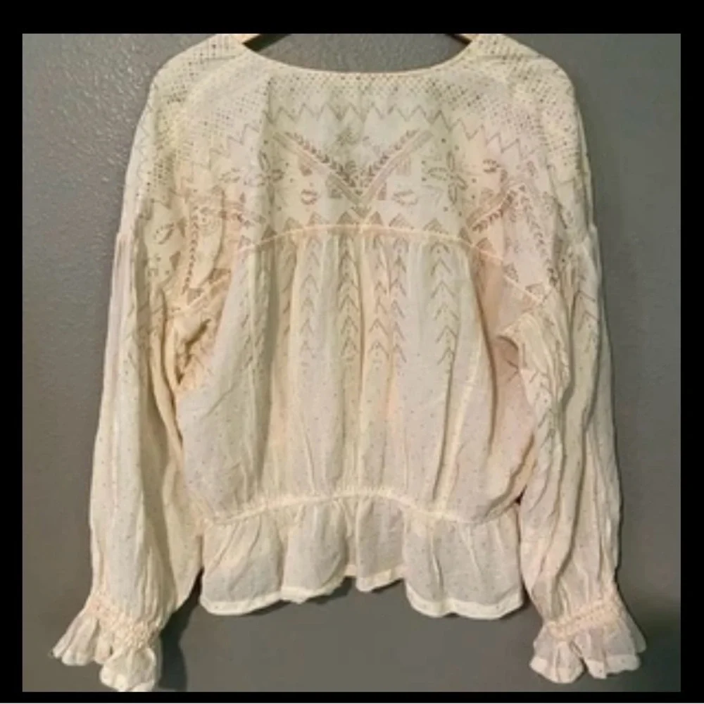 NWOT Free People Snowy Sand Blouse‎ size Small